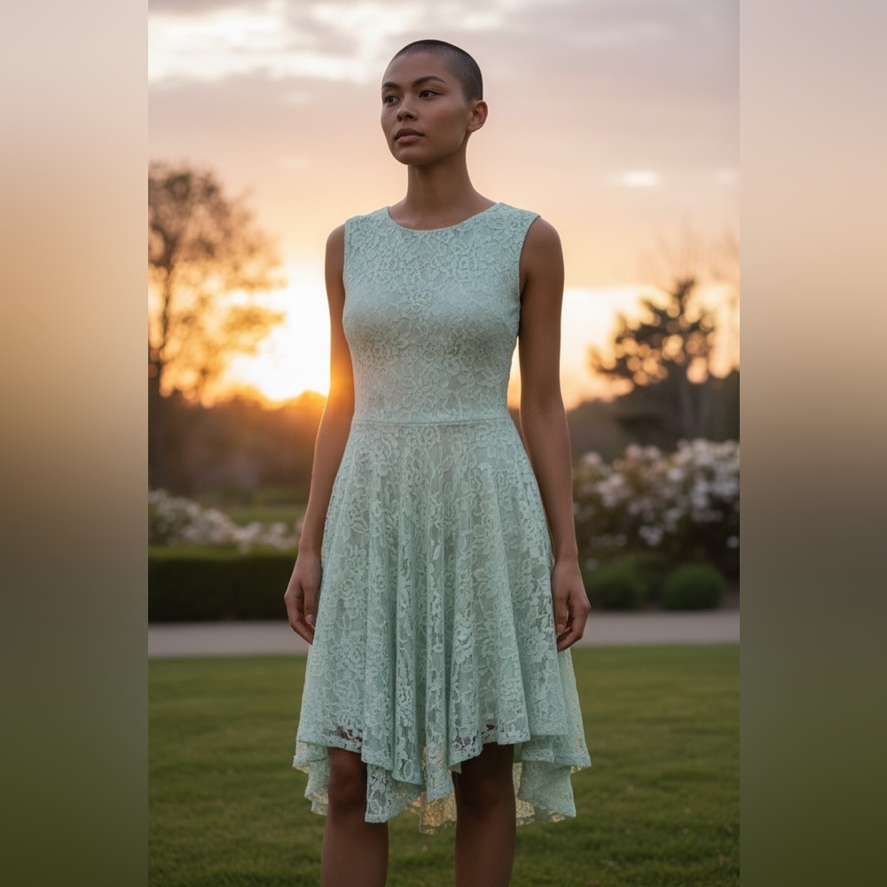Adore Beverly Hills Seafoam Lace Dress XL
